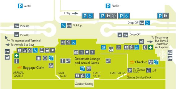 Cairns Airport Domestic Terminal Map