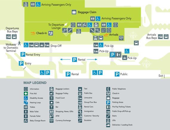 Cairns Airport International Terminal Map