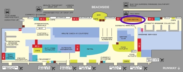 Gold Coast Airport Map